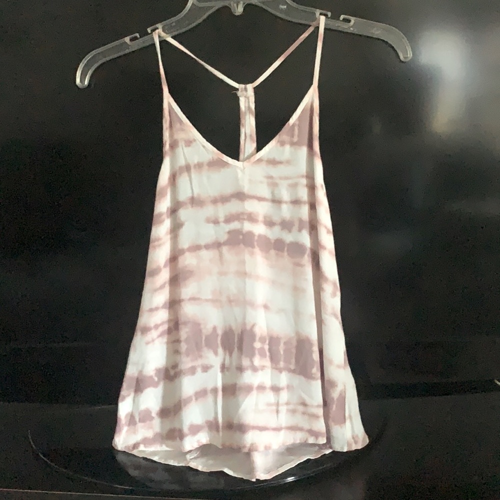 Razor back tie die tank